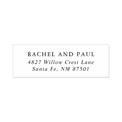Timeless Classic Formal Wedding Return Address Self-inking Stamp