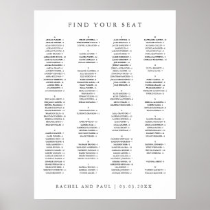 Timeless Classic Formal Wedding Seating Chart