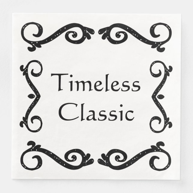 Timeless Classic Paper Dinner Napkins (Front)