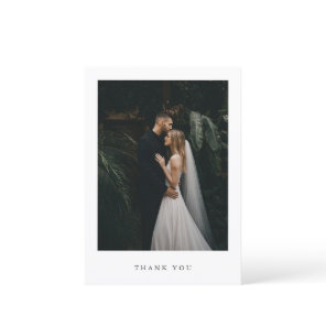 Timeless Classic Photo Formal Wedding Thank You Card