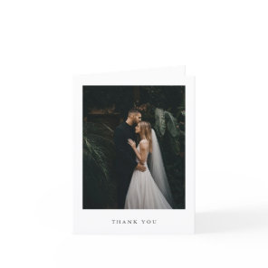 Timeless Classic Photo Formal Wedding Thank You Card