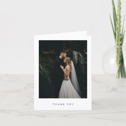 Timeless Classic Photo Formal Wedding Thank You Card