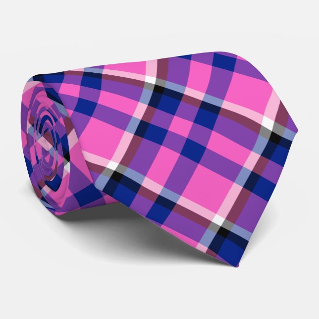 Timeless Classic Plaid Tartan Pattern  Neck Tie (Rolled)