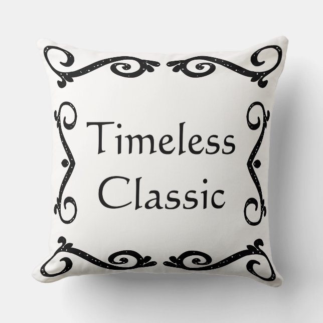 Timeless Classic Throw Pillow (Front)