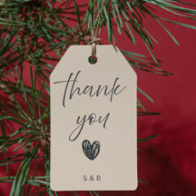 Timeless Classic Wedding Thank You Favor Tag