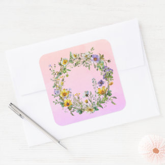 Timeless Classic Wreath Shipping Stickers Packages
