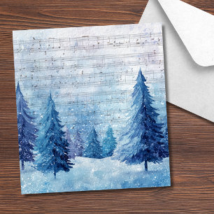 Timeless Cold Forest Music Winter Wedding Envelope Liner