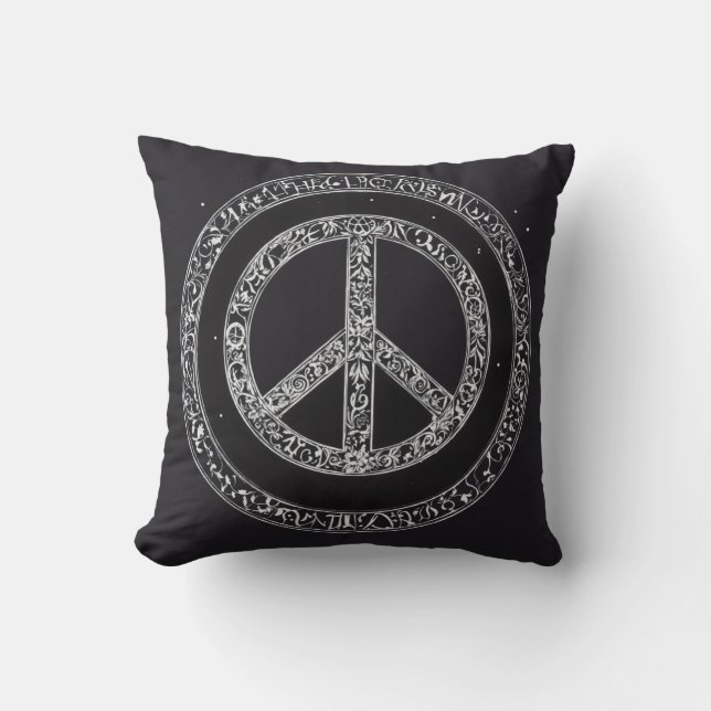 Timeless Contrast" Throw Pillow (Front)