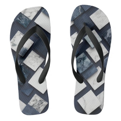Timeless Contrasts White and Black Jade Flip Flop