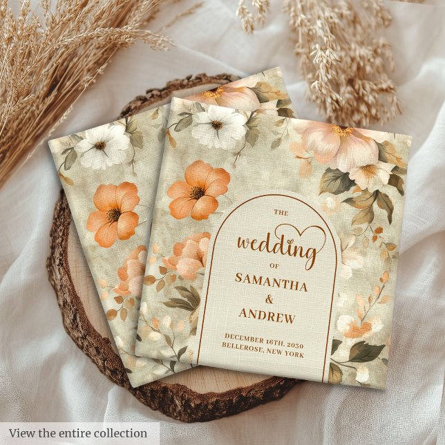 Timeless Copper Sage Green Floral Wedding Napkins (Timeless Copper Sage Green Floral Wedding Napkins)