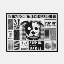 Timeless customizable bento grid pop art design bw