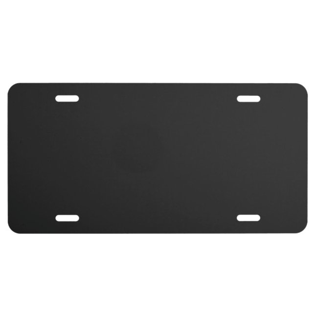Timeless - Dark Carbon Black License Plate (Front)