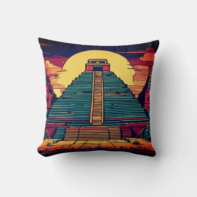 Timeless Design and History of Ancient Art Throw Pillow (Front)