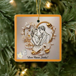 "Timeless Devotion" Ceramic Ornament
