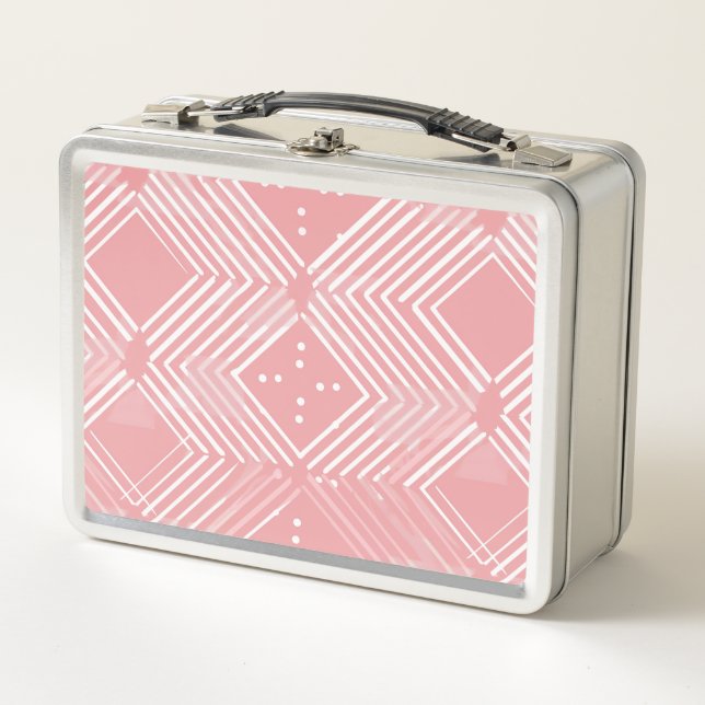 Timeless Dots & Diamonds Metal Lunch Box (Front)