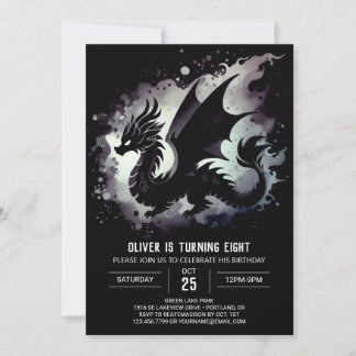 Timeless Dragon Birthday Customizable Invitation