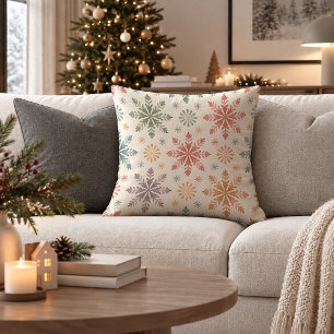 Timeless Earthy Nordic Winter Accent Pillow Art