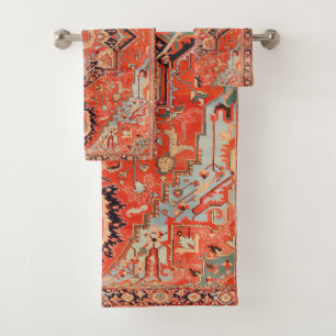 Timeless Echoes: Heritage Boho Oriental Moroccan Bath Towel Set
