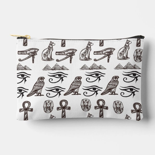 Timeless Egyptian Antiquities Digital Patterns Accessory Pouch (Front)