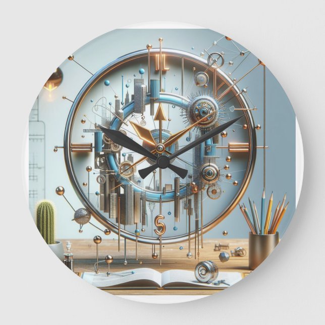Timeless Elegance: Capturing Precision in a Frame Large Clock (Front)