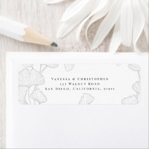 Timeless Elegance: Ginkgo Biloba Address Label