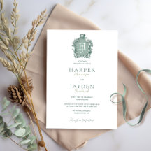 Timeless Elegance, Green Monogram Wedding
