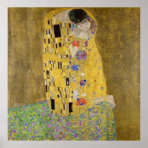 Timeless Elegance: Gustav Klimt's 'The Kiss' Poster