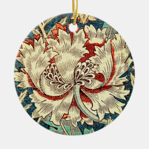 Timeless Elegance: Honeysuckle Ceramic Ornament