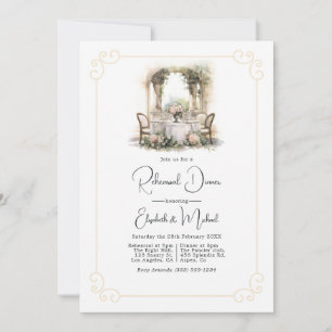 Timeless Elegance Old Money Rehearsal Dinner Invitation