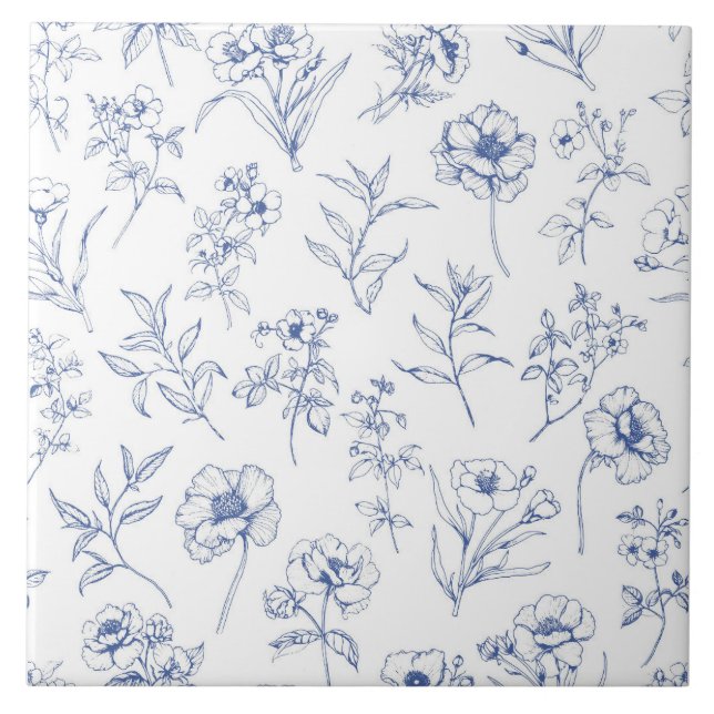 Timeless Elegance Pattern  Ceramic Tile (Front)