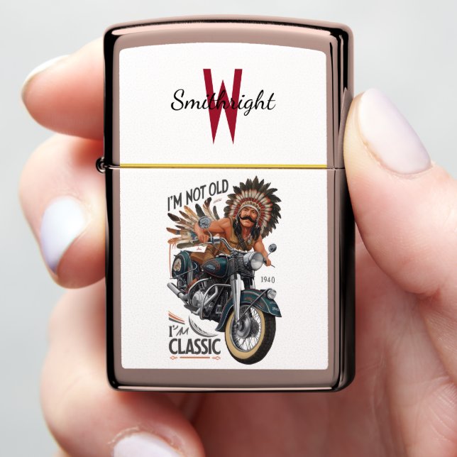 Timeless Elegance Tee: I'm Not Old I'm Classic Zippo Lighter (In Hand)