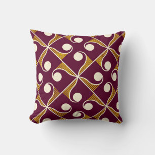 Timeless Elegance: Ukrainian Lemky Floral Throw Pillow