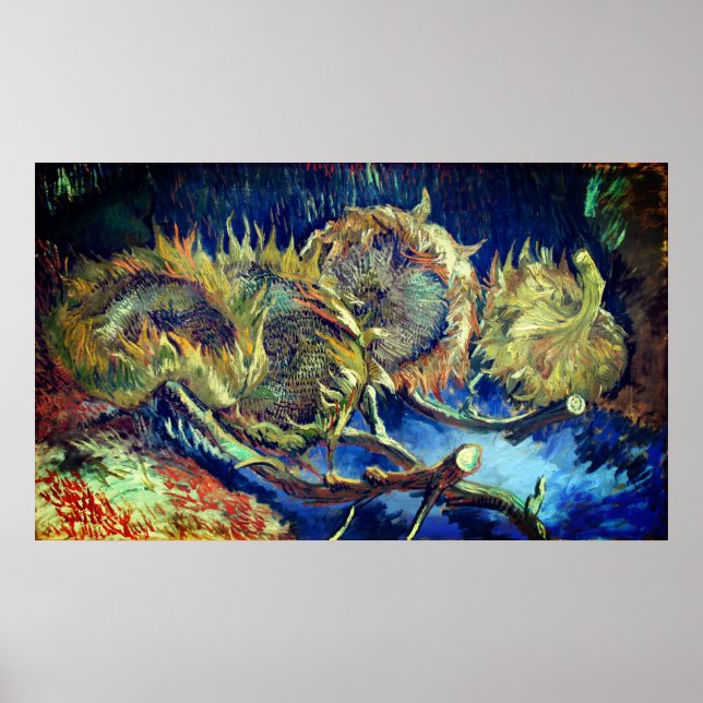 Timeless Elegance: Van Gogh's Withered Sunflowers Poster (Front)