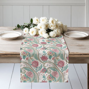 Timeless Elegance: Victorian Floral Table Accent Long Table Runner