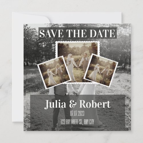 Timeless Elegance Vintage Save the Date Card