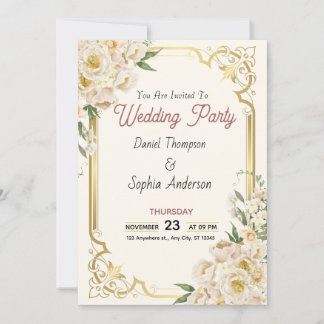 Timeless Elegance Wedding Invitation