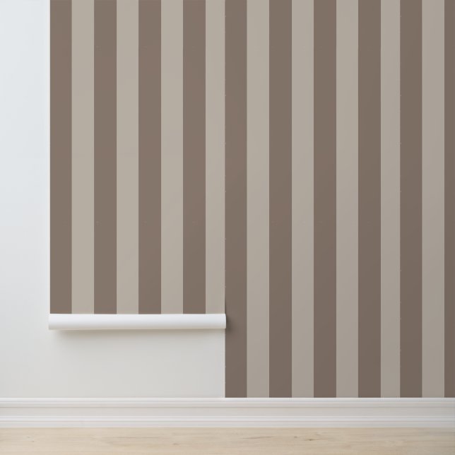 Timeless Elegant Beige Gray Stripes Wallpaper (Application)