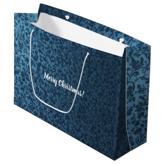 Timeless Elegant Blue Floral Victorian Christmas