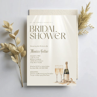 Timeless Elegant Bridal Shower Invitation