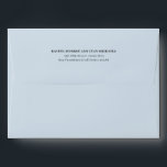 Timeless Elegant Light Blue Return Address Envelope<br><div class="desc">Stylish centered return address envelope. Personalize it with a name(s) and address. The color and typography sets the stage for your celebration or event,  making a lasting impression.</div>