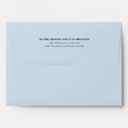 Timeless Elegant Light Blue Return Address Envelope