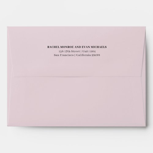 Timeless Elegant Pale Lavender Return Address Envelope