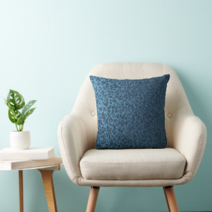 Timeless Elegant Victorian Blue Floral Square Throw Pillow