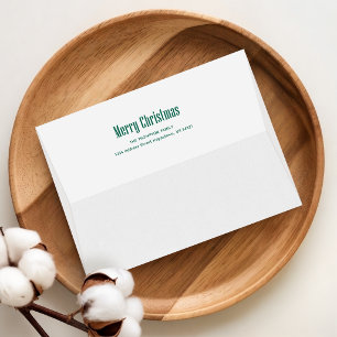 Timeless Elegant Vintage Green Christmas Envelope