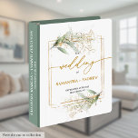 Timeless Eucalyptus Wedding Memory Album Binder<br><div class="desc">✅ For matching items search #197W in my collections ✅ Preserve the memories of your special day with this elegant wedding memory album featuring minimalist watercolor eucalyptus greenery and shimmering gold leaves. Perfect as a wedding guest book, photo album, or keepsake binder, this customizable design blends modern simplicity with timeless...</div>