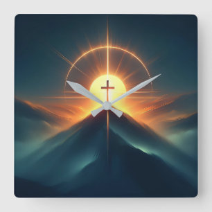 Timeless Faith Square Wall Clock