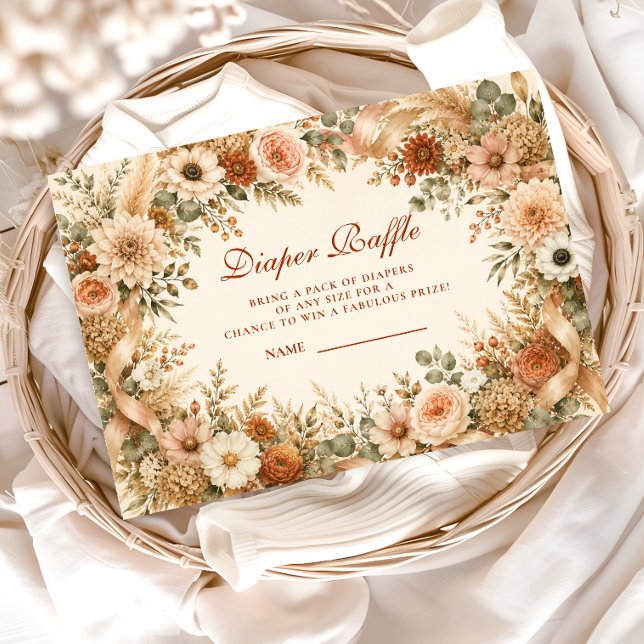 Timeless Fall Boho Diaper Raffle Enclosure Card (Creator Uploaded)