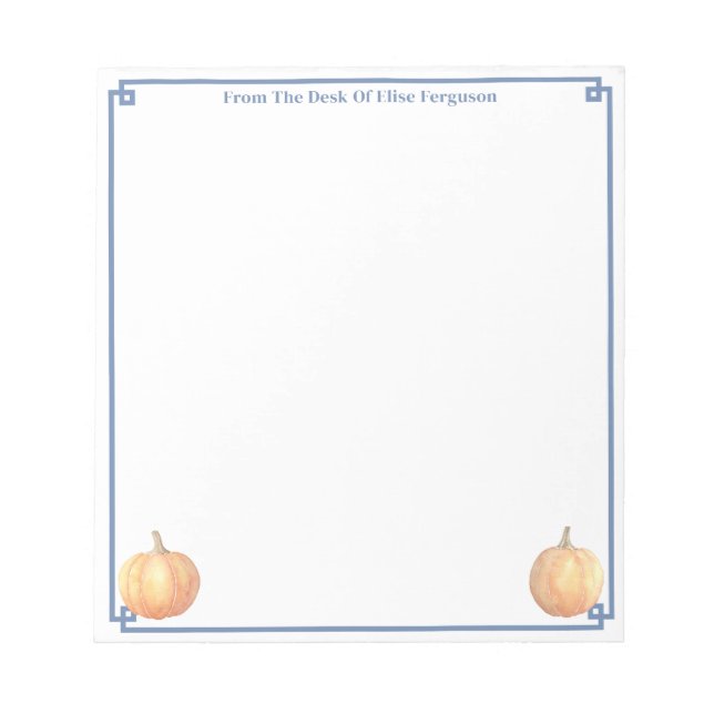 Timeless Fall Orange Pumpkin | A Note From (Front)