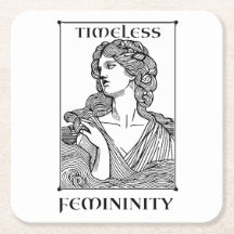 “Timeless Femininity” Elegant Coasters