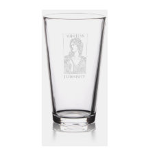 “Timeless Femininity” Elegant Etched Pint Glass
